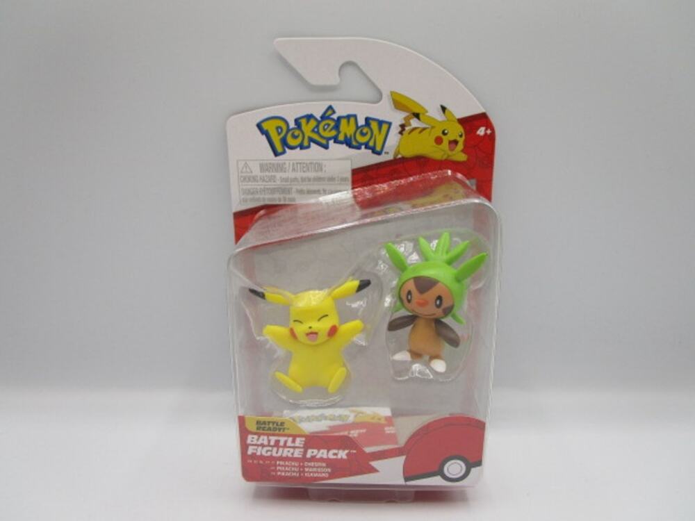 Pokémon Battle Figure Pack Pikachu & Chespin Battle Ready Figures Jazwares
